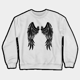 Angel Wings B&W Crewneck Sweatshirt